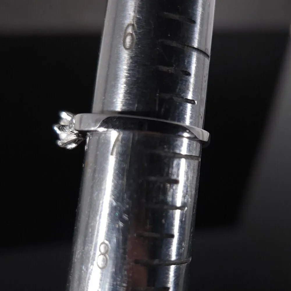 Simulated Diamond Ring in Sterling Silver Size 7